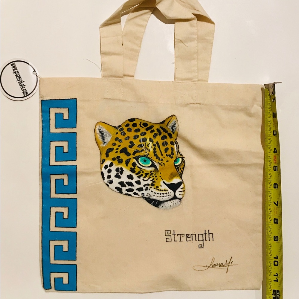Hand Painted “Leopard” Tote Bag